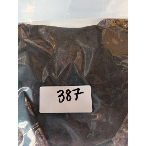 VTG Y2K Black Textured Metallic Floral Bead Trim Boho Whimisigoth Faux Wrap Top - Picture 12 of 12